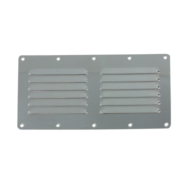 175238 MARINE TOWN STAINLESS STEEL LOUVRE VENT 115MM X 232MM