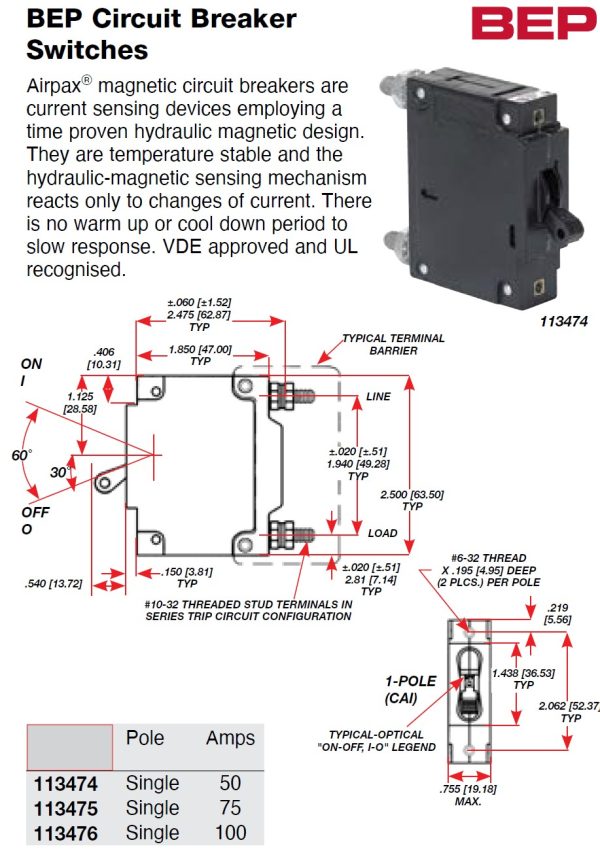 BEP Circuit Breaker IUL Switch Magnetic C