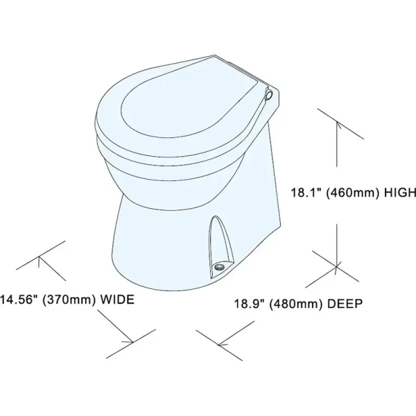 TMC Luxury Electric Toilet Dimension