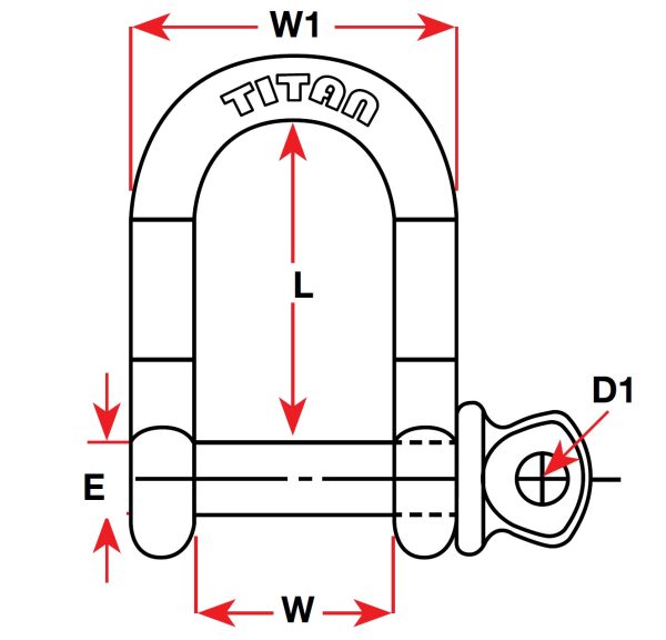 Titan D Shackle Dimensions