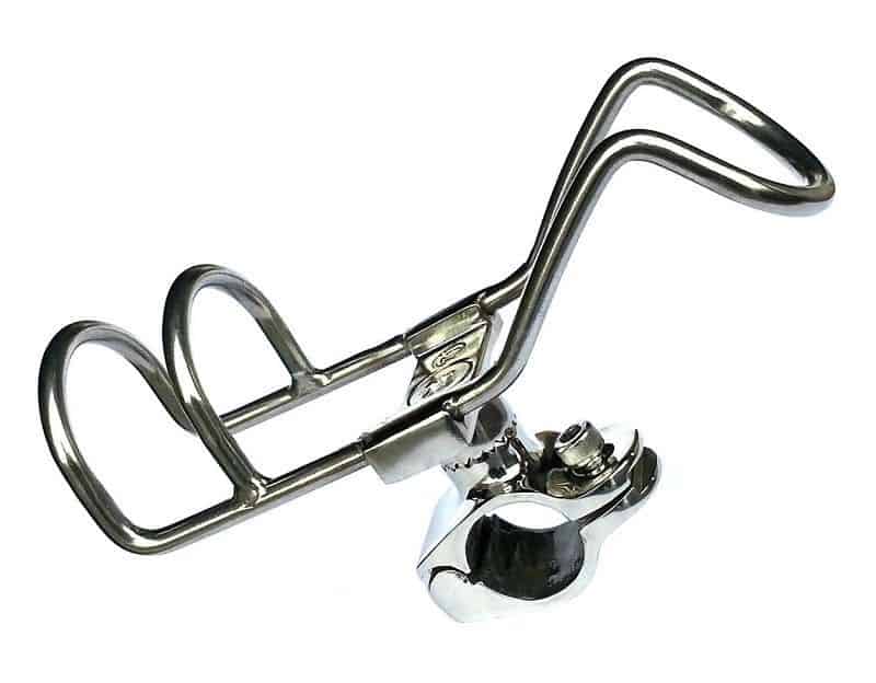 Universal adjustable fishing rod holder in stainless steel