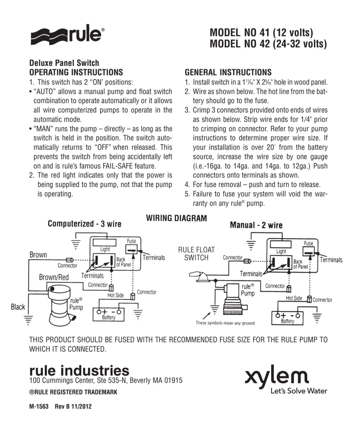 Rule 3 way switch wiring Diagram