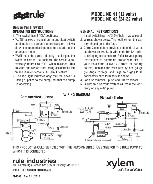 Rule 3 way switch wiring Diagram