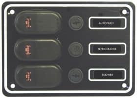 Weatherproof 3 Switch Panels 12V/24V Black