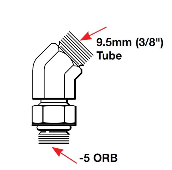 293606 Seastar ORB 45 Fittings HF6011 Diagram