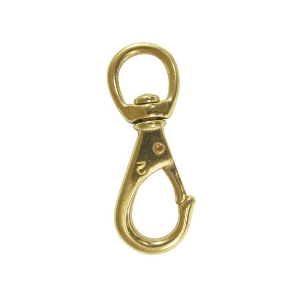 BLA Swivel and Fixed Eye Snap Hooks – Brass 80mm