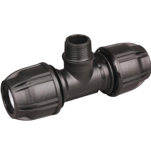 Hansen 110mm x 4" Male Threaded Tee Connector