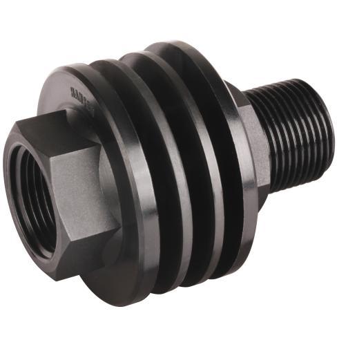 Hansen 15mm Short Female Tank Fitting Black