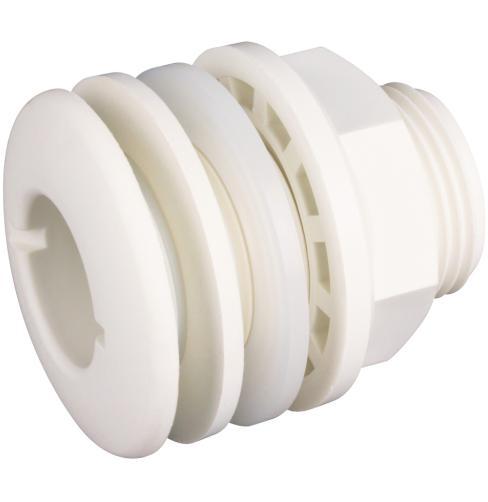 Hansen 50mm Short Male Tank Fitting White