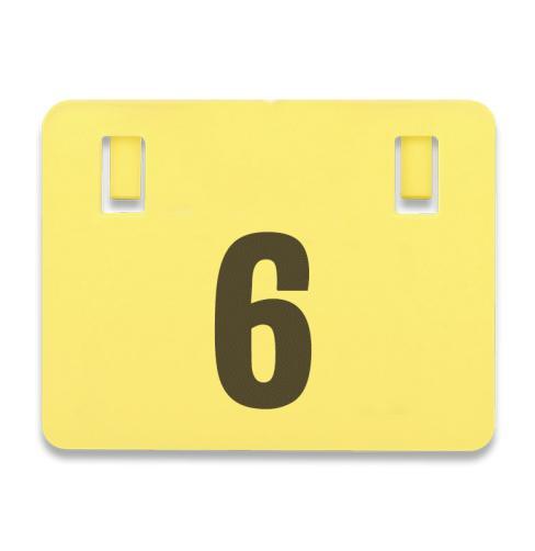 Hansen 240mm Fence Sign Yellow No 6