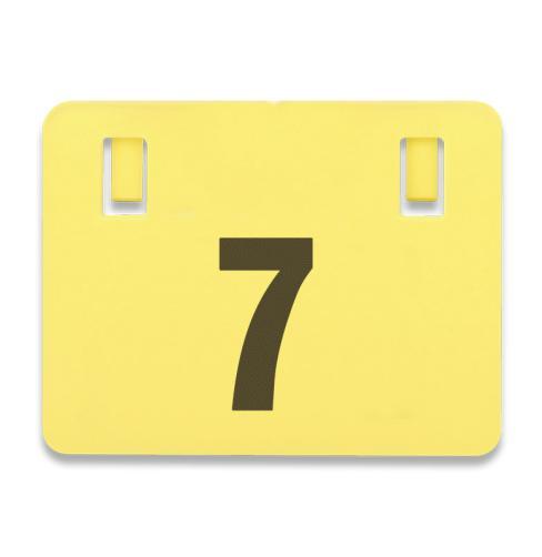 Hansen 240mm Fence Sign Yellow No 7