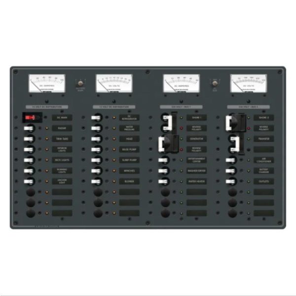 AC/DC Combination Circuit Breaker Panel - 12 x AC + 19 x DC