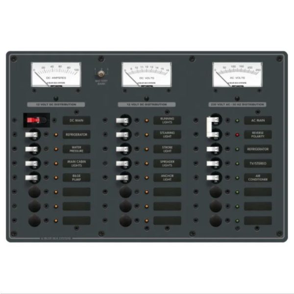 AC/DC Combination Circuit Breaker Panel - 6 x AC + 15 x DC