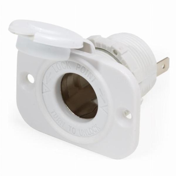 Blue Sea 12 Volt Dash Socket - White