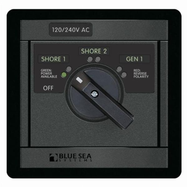 Blue Sea 120/240V AC Rotary 65A OFF + 3 Sources