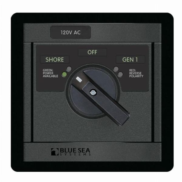 Blue Sea 120V AC Rotary 65A OFF + 2 Sources