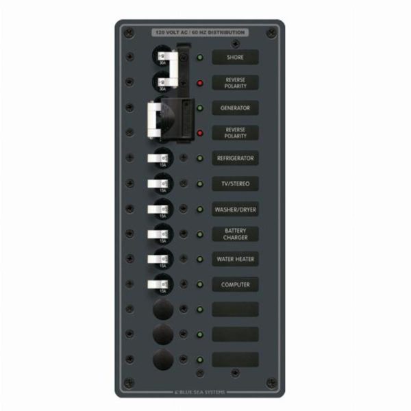 Blue Sea AC 2 Sources + 9 Positions (120V Model) 8466