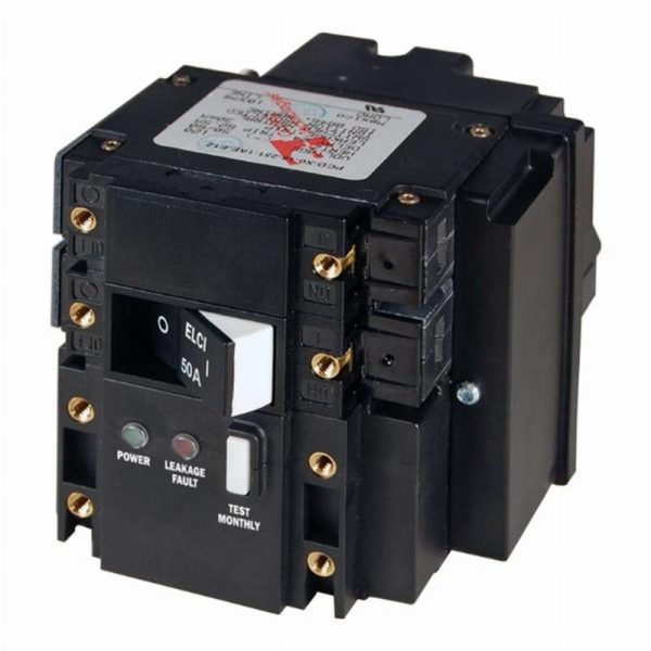 Blue Sea C-Series ELCI Circuit Breaker - Double Pole 240V AC 50A