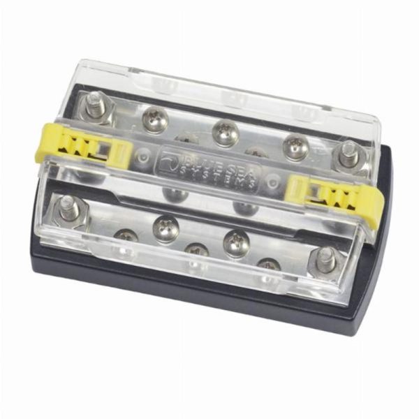 Blue Sea DualBus Plus 150A BusBar - 1/4"-20 Stud 5 Gang