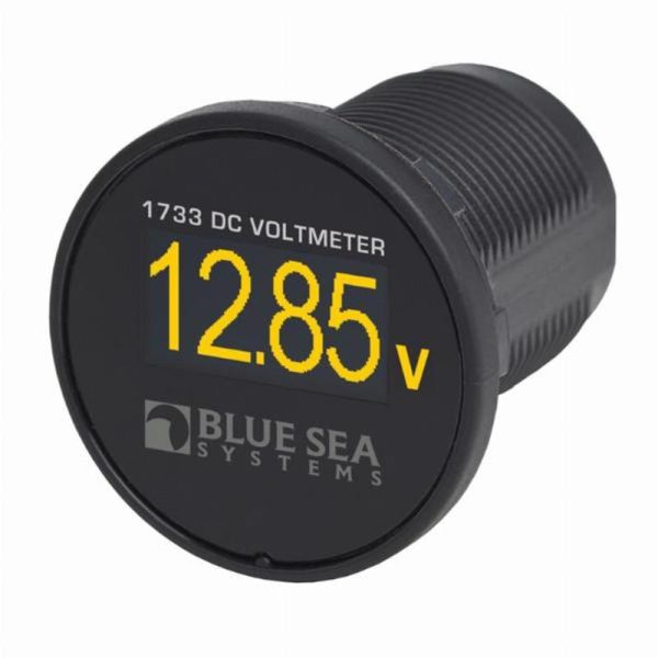 Blue Sea Mini OLED DC Voltmeter - Yellow