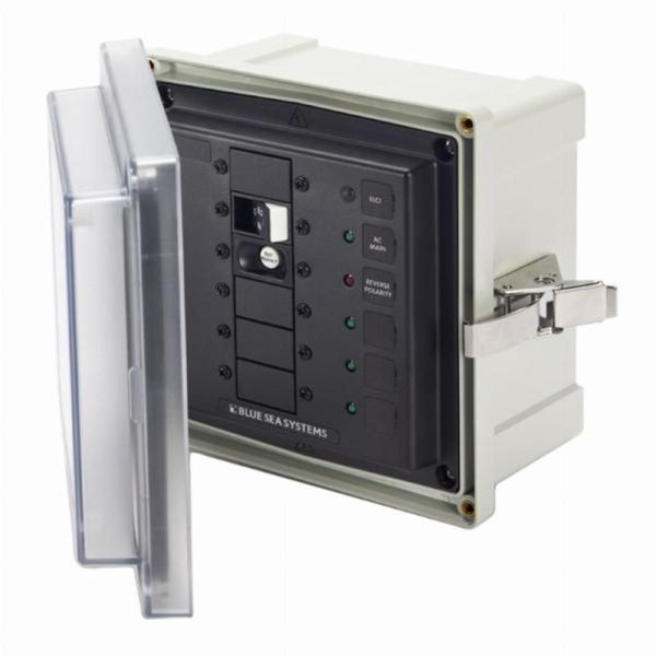 Blue Sea SMS Surface Mount System Panel Enclosure - 120V AC / 30A ELCI Main - 3 blank circuit positions