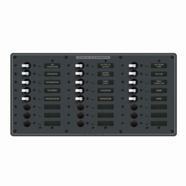 Blue Sea Traditional Metal AC Panel - 24 Positions