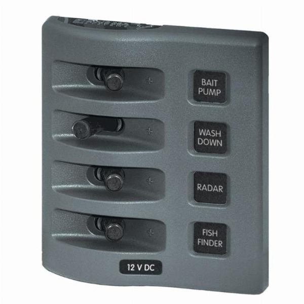 Blue Sea WeatherDeck 12V DC Waterproof Switch Panel - 4 Position