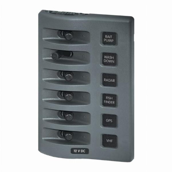 Blue Sea WeatherDeck 12V DC Waterproof Switch Panel - 6 Position