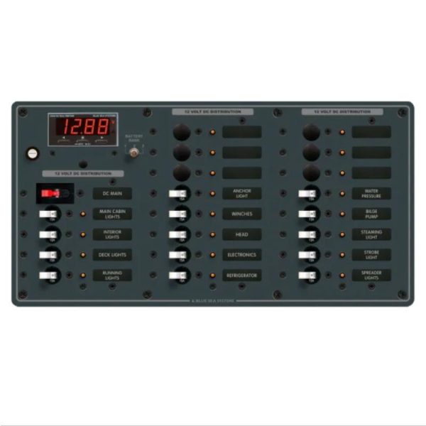 Circuit Breaker Panel DC Branch Traditional Metal with Digital Multi-meter - 100A