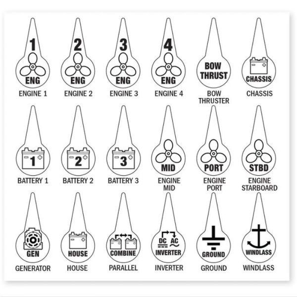 Icon Label Kit Battery Switch