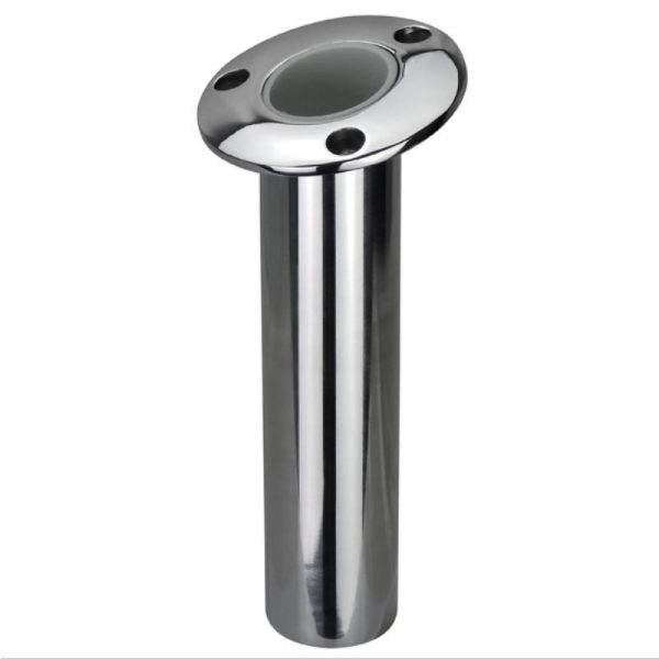 Relaxn Cast 316G Stainless Steel Rod Holder with Drain - 15 Degree