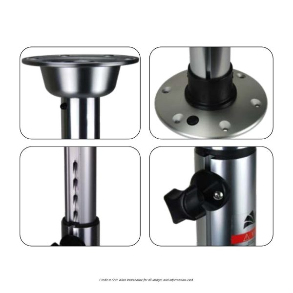 RELAXN Adjustable/Removable Table Pedestal Alloy (535-695mm) / SAW-293768 2