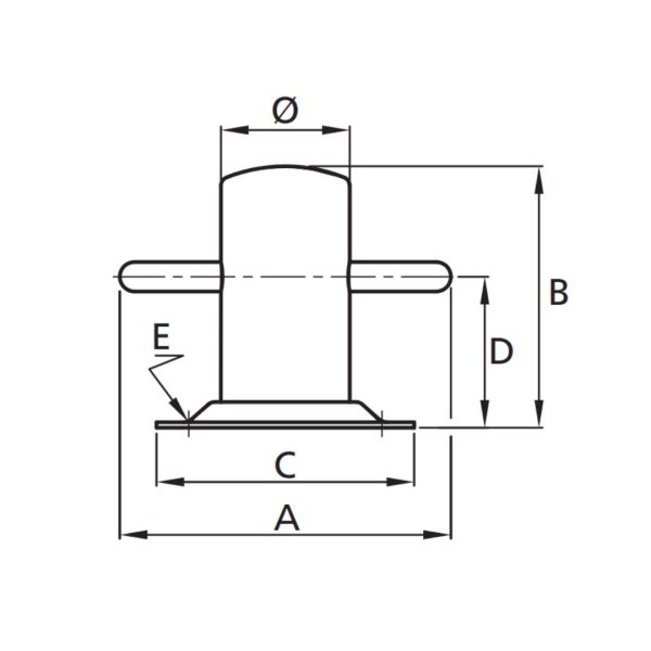 VETUS Bollard type - Achilles 90 with Bolt Mounting / ACHIL090B