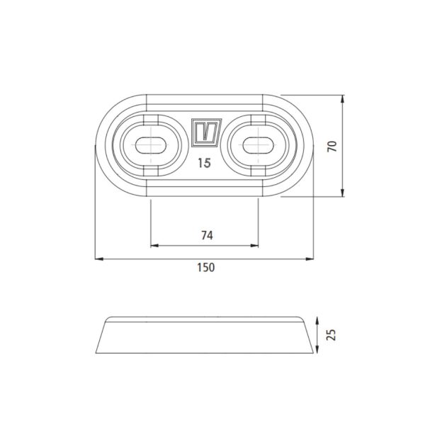 VETUS Aluminium Hull Anode Type - 15 / ALU15C