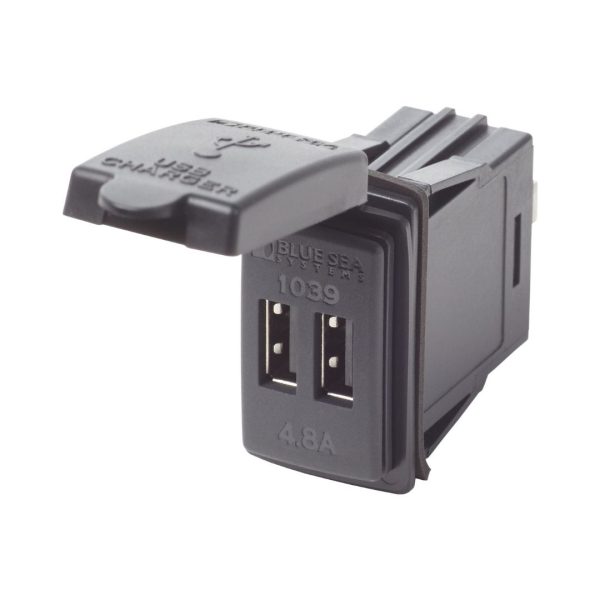 BLUE SEA 12/24V Dual USB 4.8A Chargers - Switch Mount / BS-1039