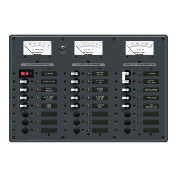 AC/DC Combination Circuit Breaker Panel - 6 x AC + 15 x DC / BS-8184